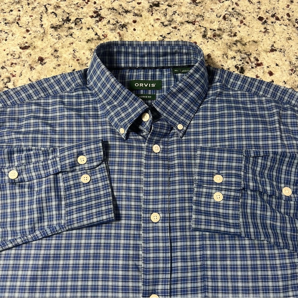 Orvis, Performance, Active Fit, Button Up Long Sleeved Shirt‎ | Men’s XL